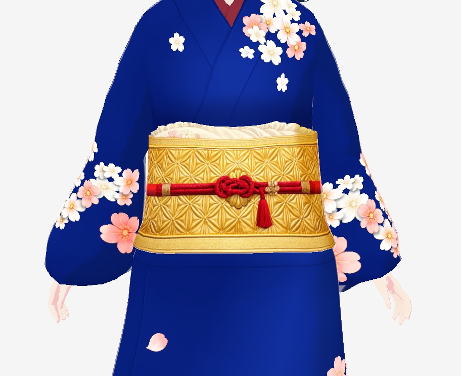 着物(桜ネイビー)|レイナ|Sakura Navy Kimono for VRoid