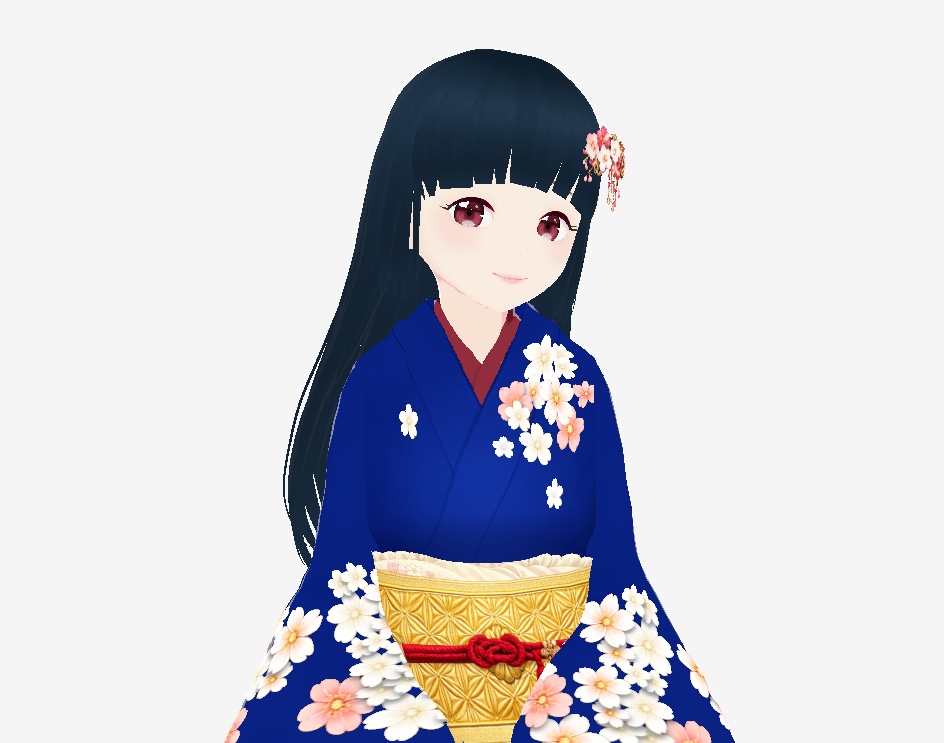着物(桜ネイビー)|レイナ|Sakura Navy Kimono for VRoid