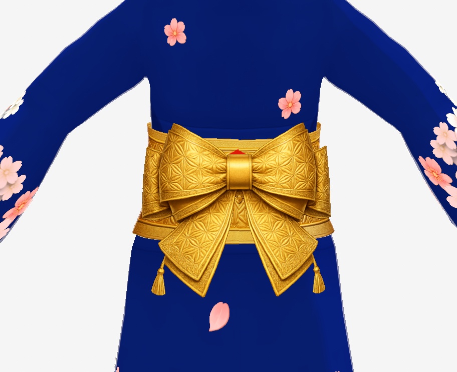 着物(桜ネイビー)|レイナ|Sakura Navy Kimono for VRoid
