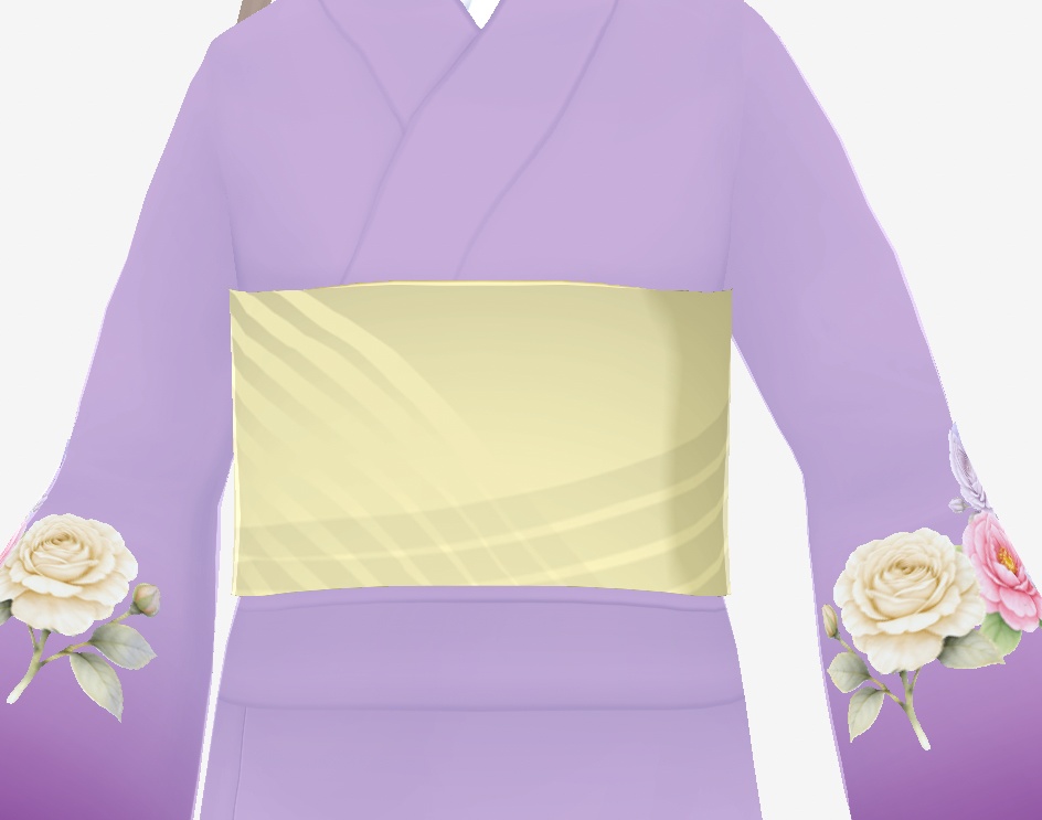 着物(牡丹ラベンダー)|琴音|Lavender Peony Kimono for VRoid