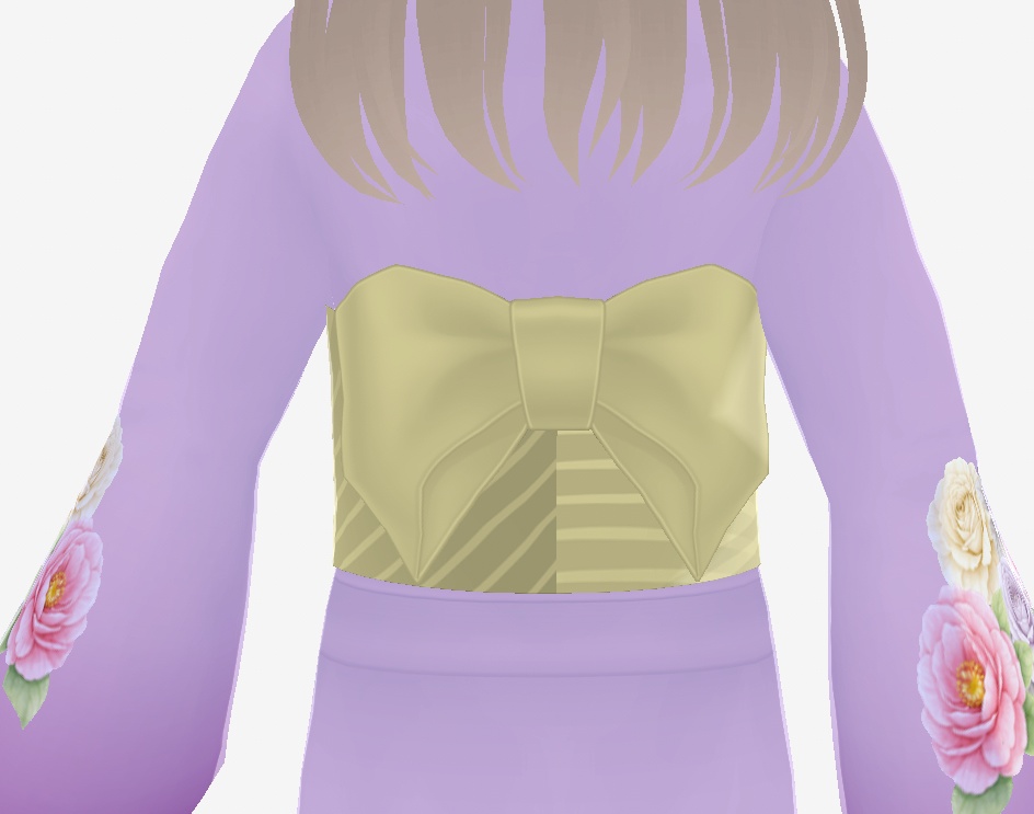 着物(牡丹ラベンダー)|琴音|Lavender Peony Kimono for VRoid