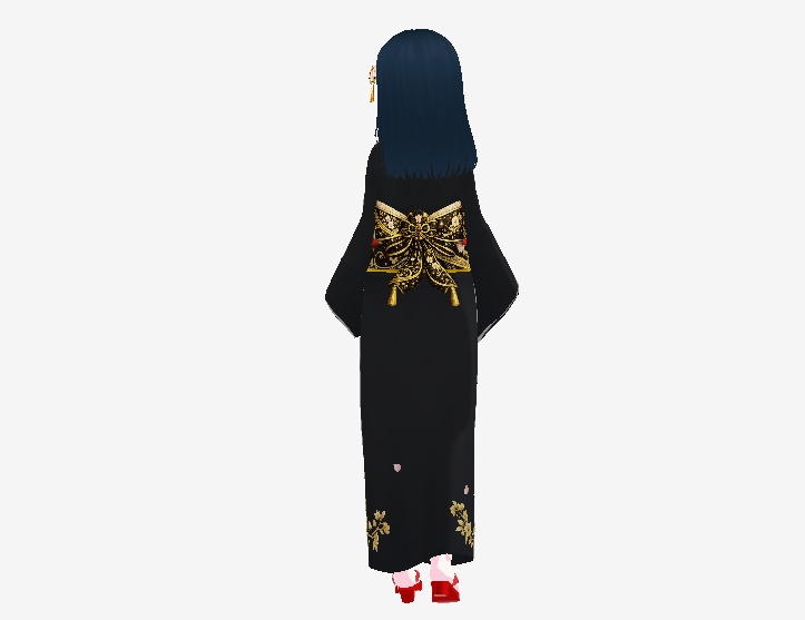 着物(桜ミッドナイト)|レイナ|Midnight Sakura Kimono for VRoid