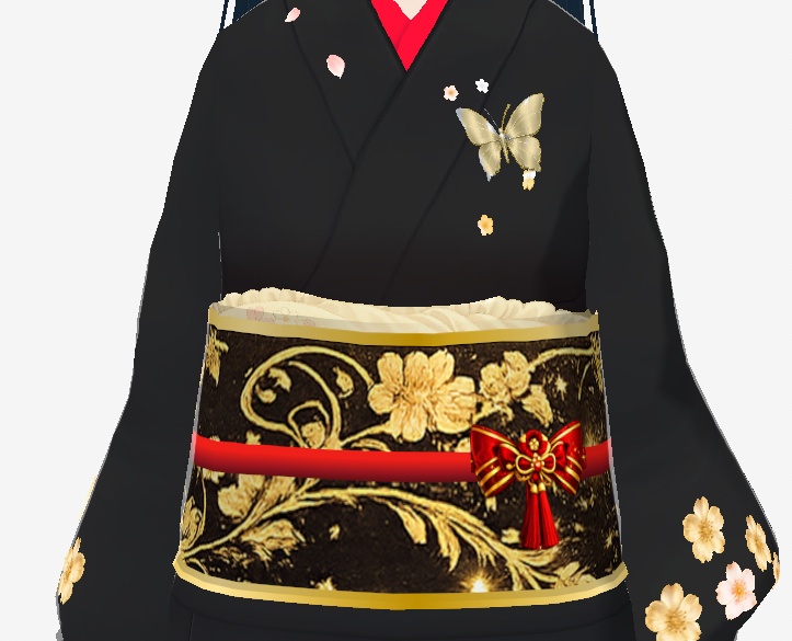 着物(桜ミッドナイト)|レイナ|Midnight Sakura Kimono for VRoid