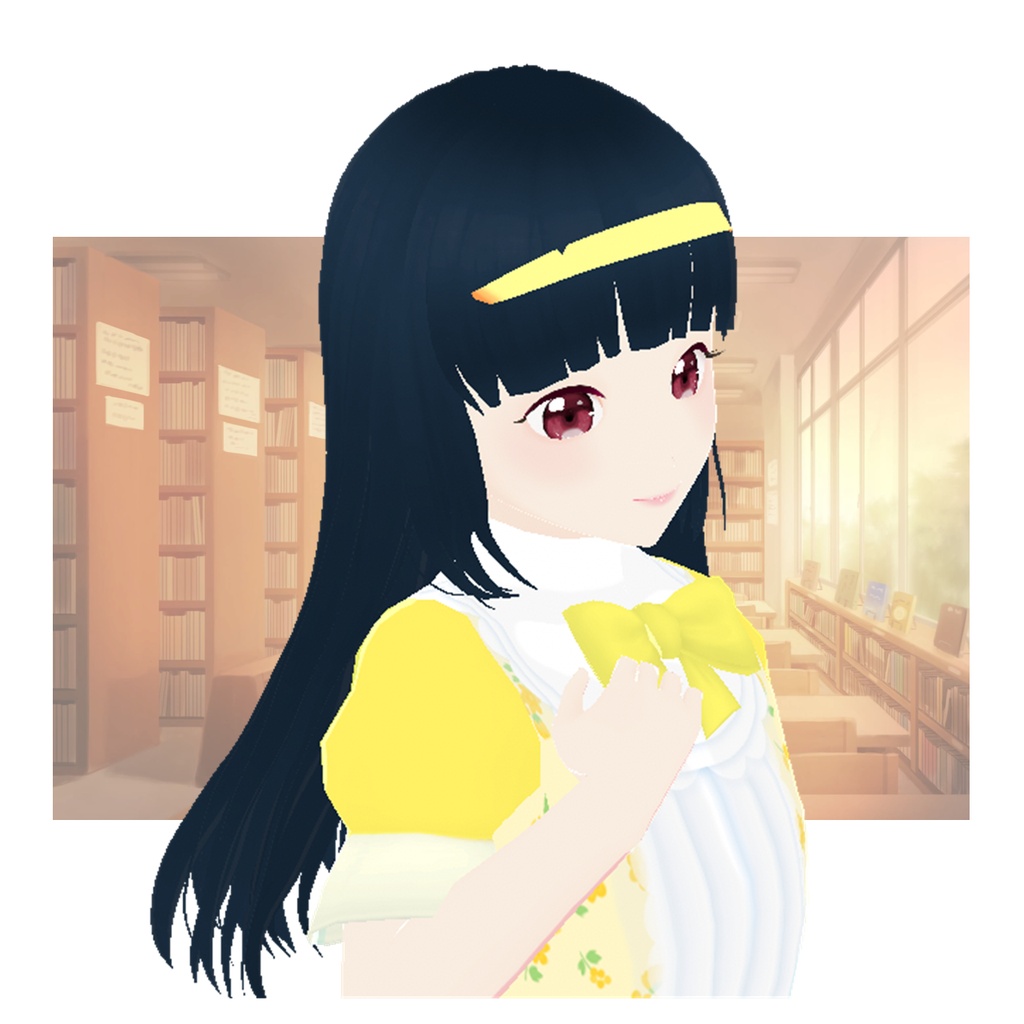 学園祭カフェ(イエロー)|School Festival Cafe Outfit for VRoid