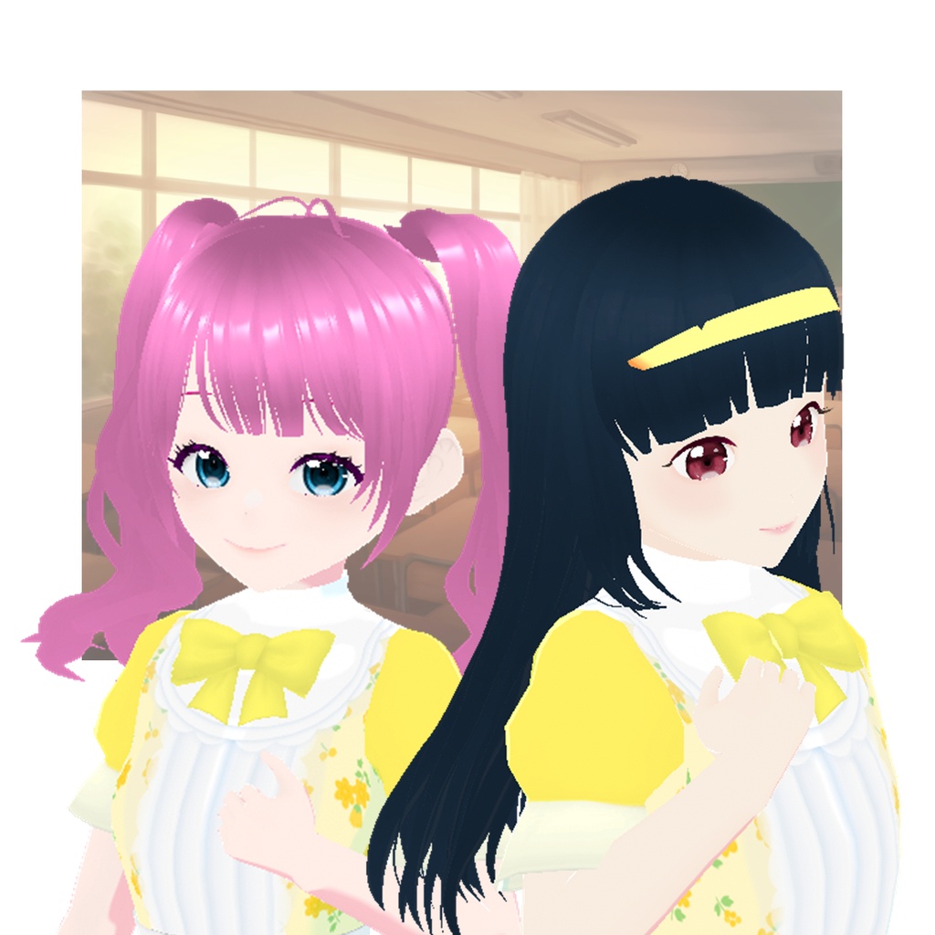 学園祭カフェ(イエロー)|School Festival Cafe Outfit for VRoid