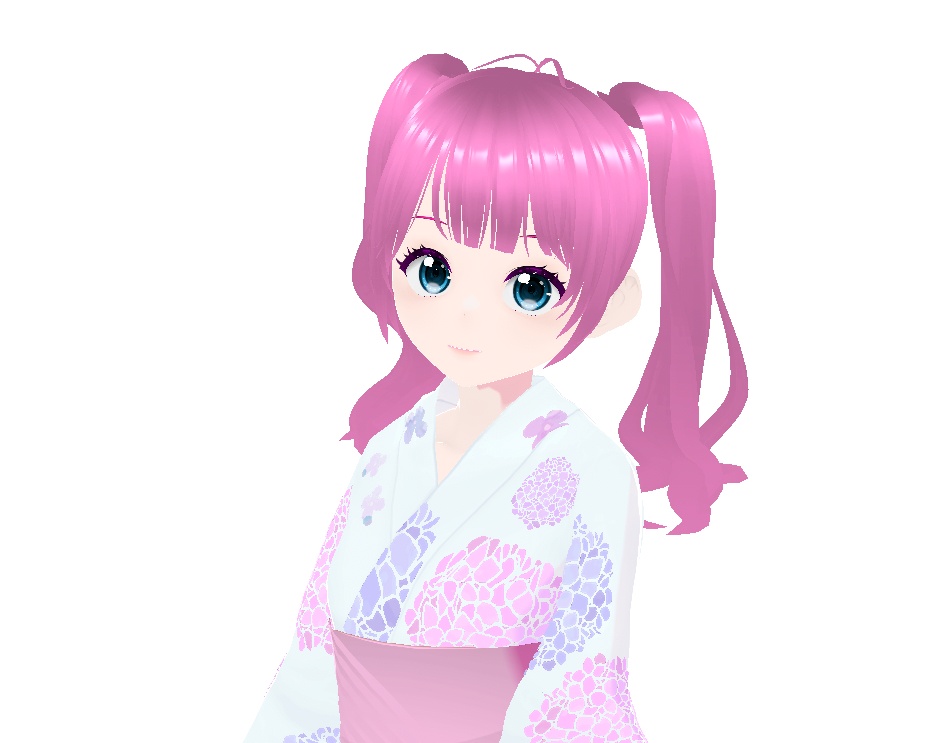 浴衣、あじさい(白)| Hydrangea Yukata (White)