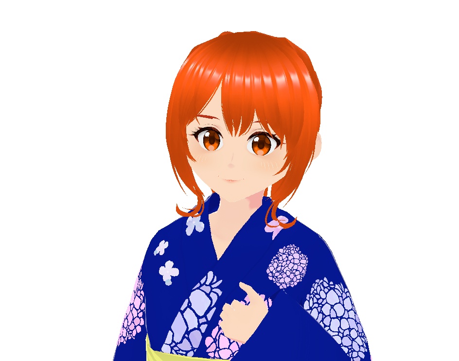 浴衣、あじさい（青）| Hydrangea Yukata (Blue) 
