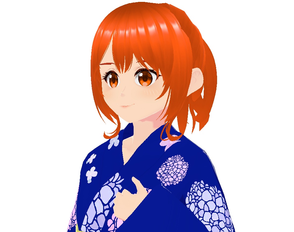 浴衣、あじさい(青)| Hydrangea Yukata (Blue)