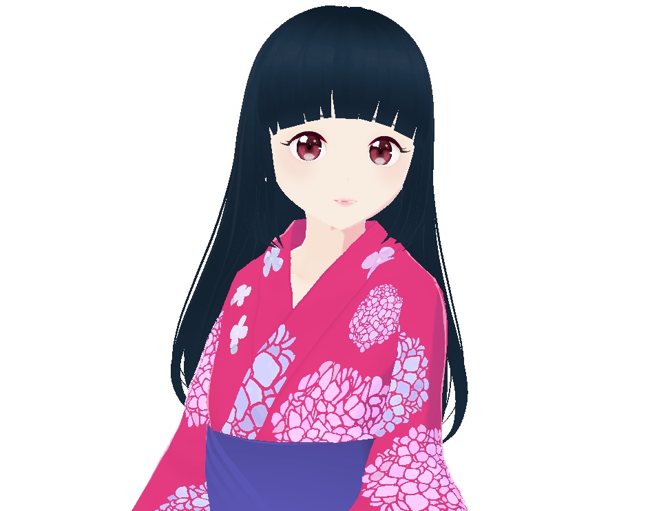 浴衣、あじさい(桃紅)|Hydrangea Yukata (Rose Pink)
