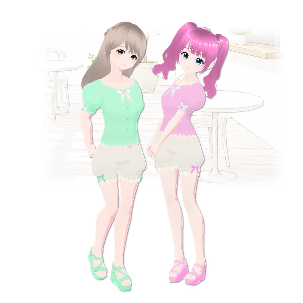 夏ふんわりコーデ（ピンク＆ライム）| Summer Soft Outfit (Pink & Lime)