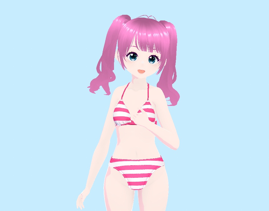 水着(ビキニ、キャンディーストライプ)|Swimsuit (Bikini, Candy Stripe)