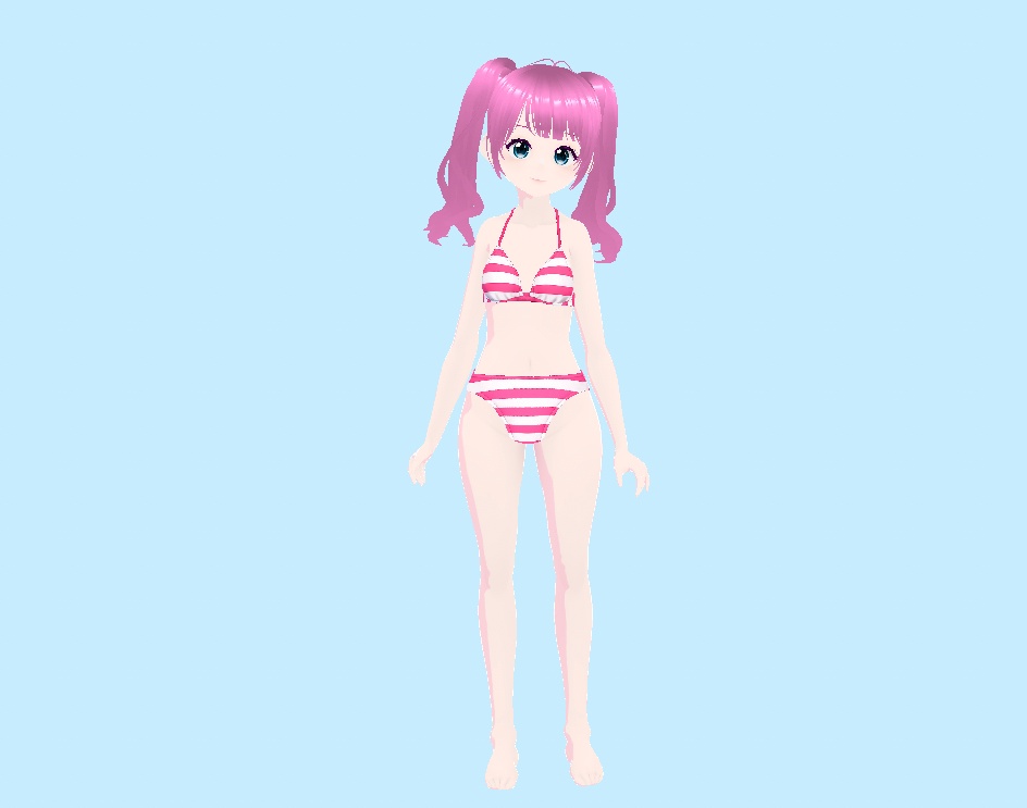 水着(ビキニ、キャンディーストライプ)|Swimsuit (Bikini, Candy Stripe)