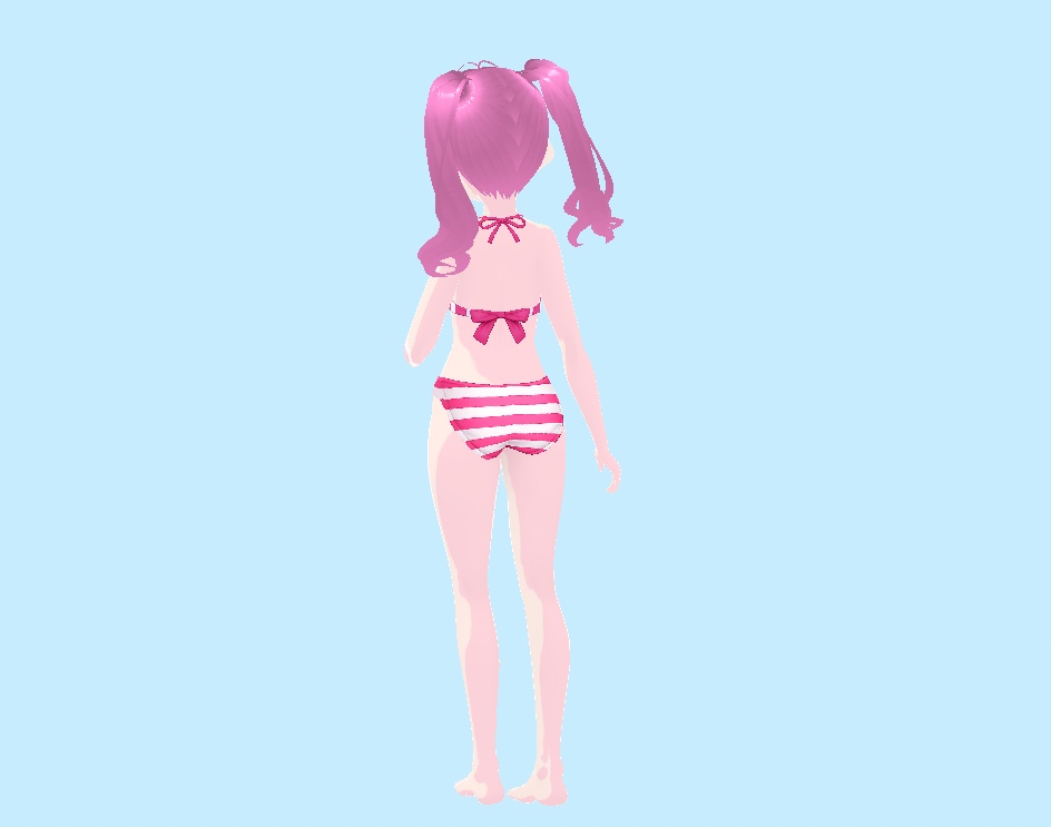 水着(ビキニ、キャンディーストライプ)|Swimsuit (Bikini, Candy Stripe)