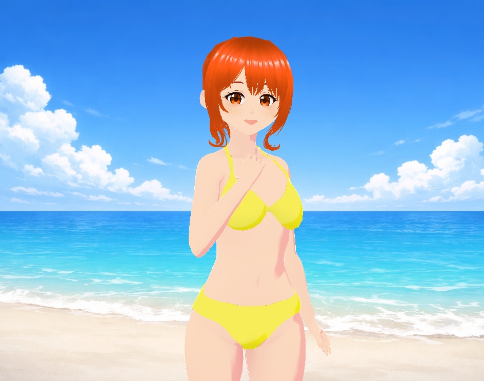 水着（ビキニ、イエロー）｜Swimsuit (Bikini, Yellow)