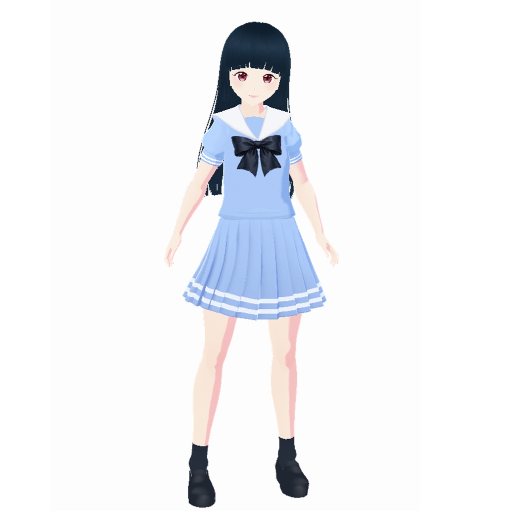 夏制服(セーラー、水色)|Summer Sailor Uniform (Light Blue)