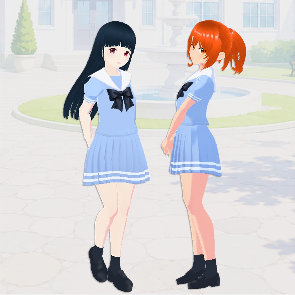 夏制服(セーラー、水色)|Summer Sailor Uniform (Light Blue)