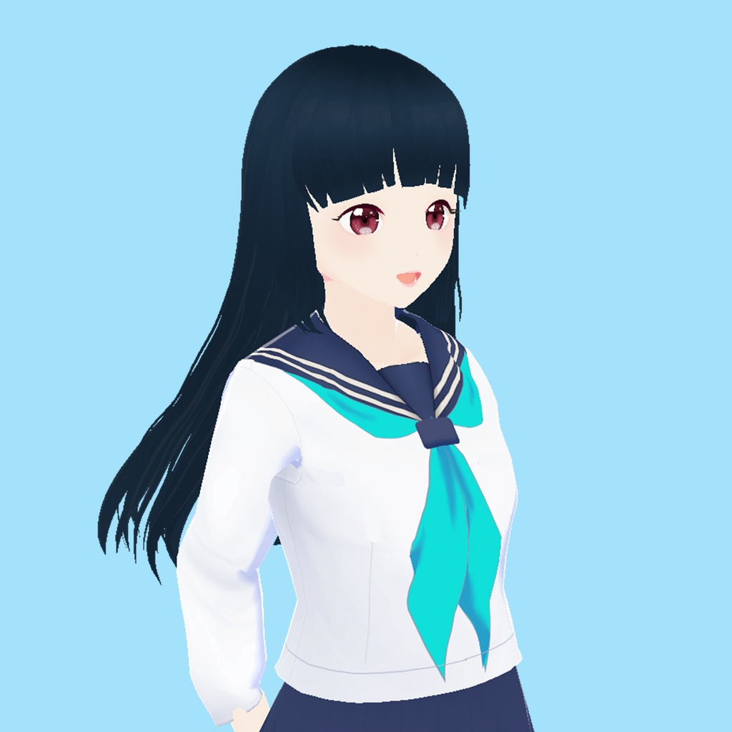 セーラー服(水色リボン)|Sailor Uniform (Blue Ribbon)