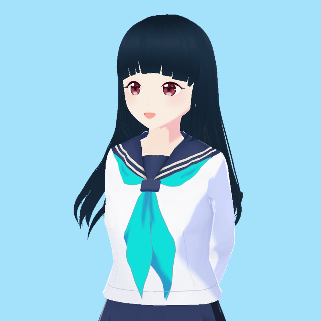 セーラー服(水色リボン)|Sailor Uniform (Blue Ribbon)