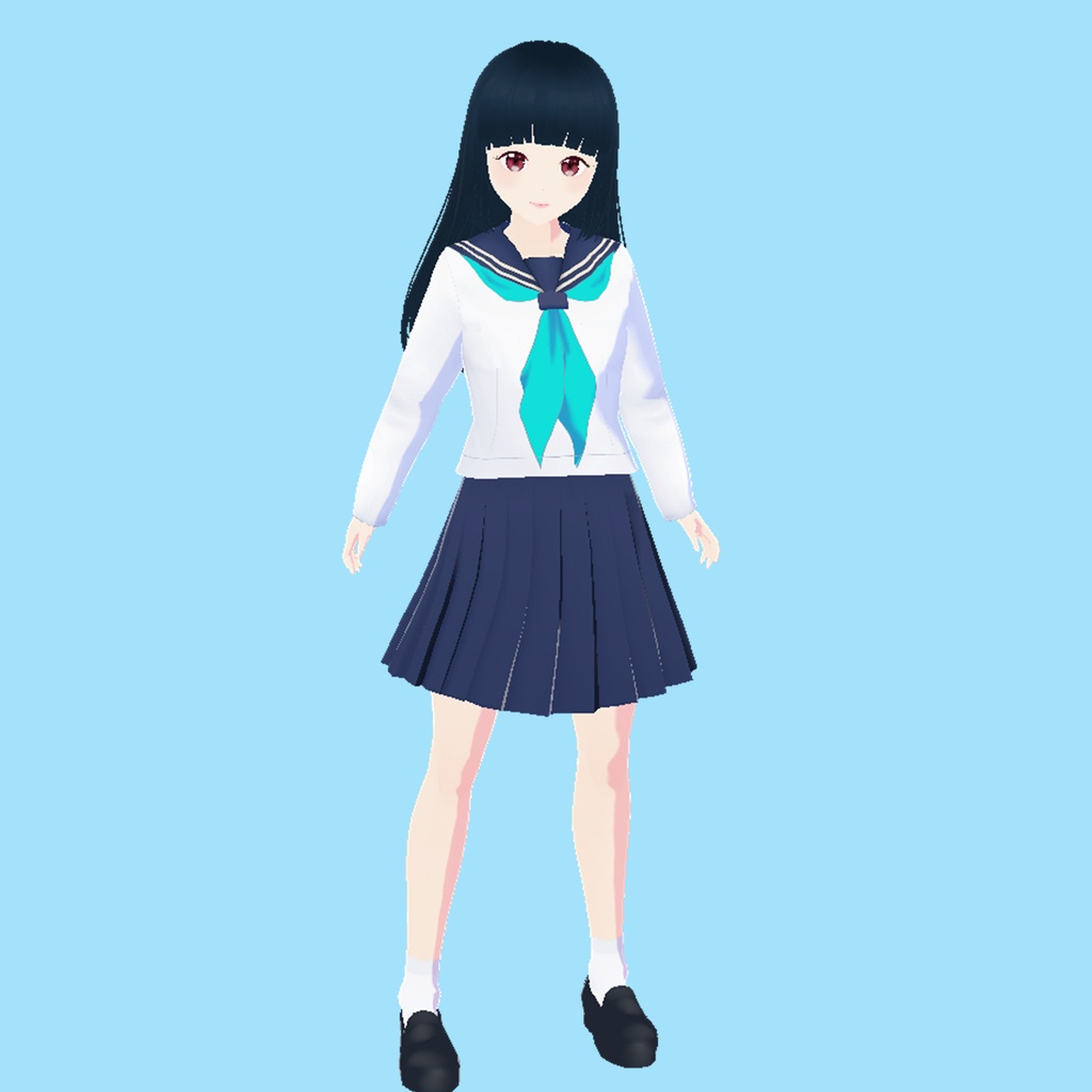 セーラー服(水色リボン)|Sailor Uniform (Blue Ribbon)