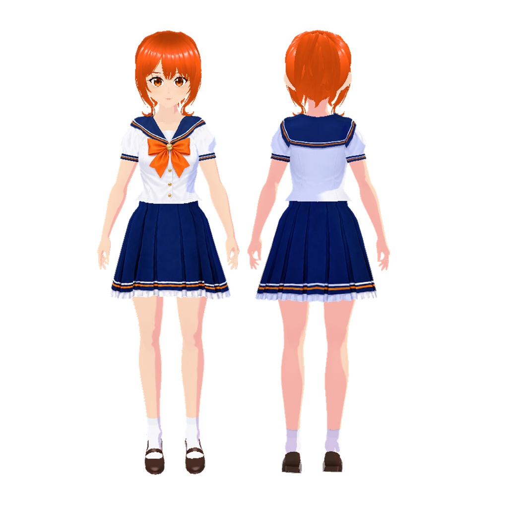 セーラーフリル(オレンジ・ピンク)|Sailor Frill Outfit (Orange & Pink)