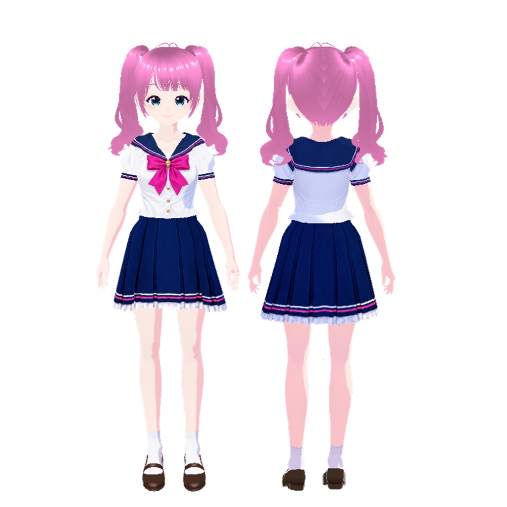 セーラーフリル(オレンジ・ピンク)|Sailor Frill Outfit (Orange & Pink)