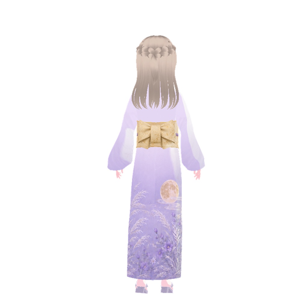 着物(月見うさぎ)|Kimono (Moon-Gazing Rabbit)