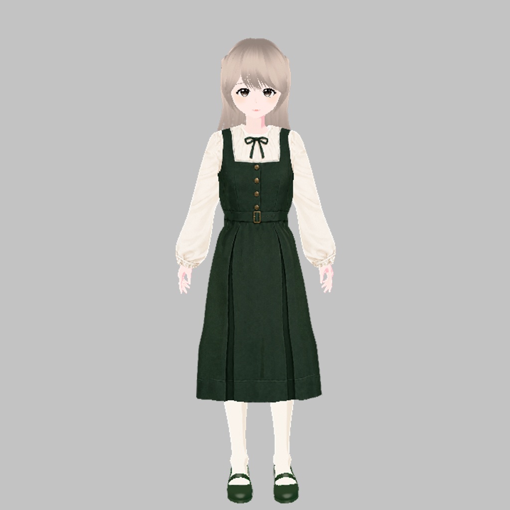 クラシカルジャンパーワンピ(深緑)|Classic Jumper Dress (Deep Green)