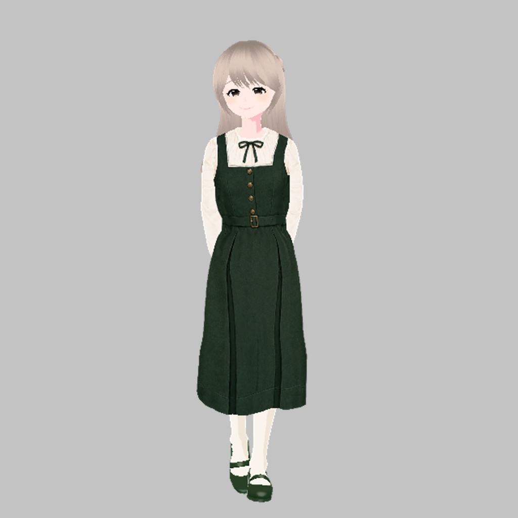 クラシカルジャンパーワンピ(深緑)|Classic Jumper Dress (Deep Green)