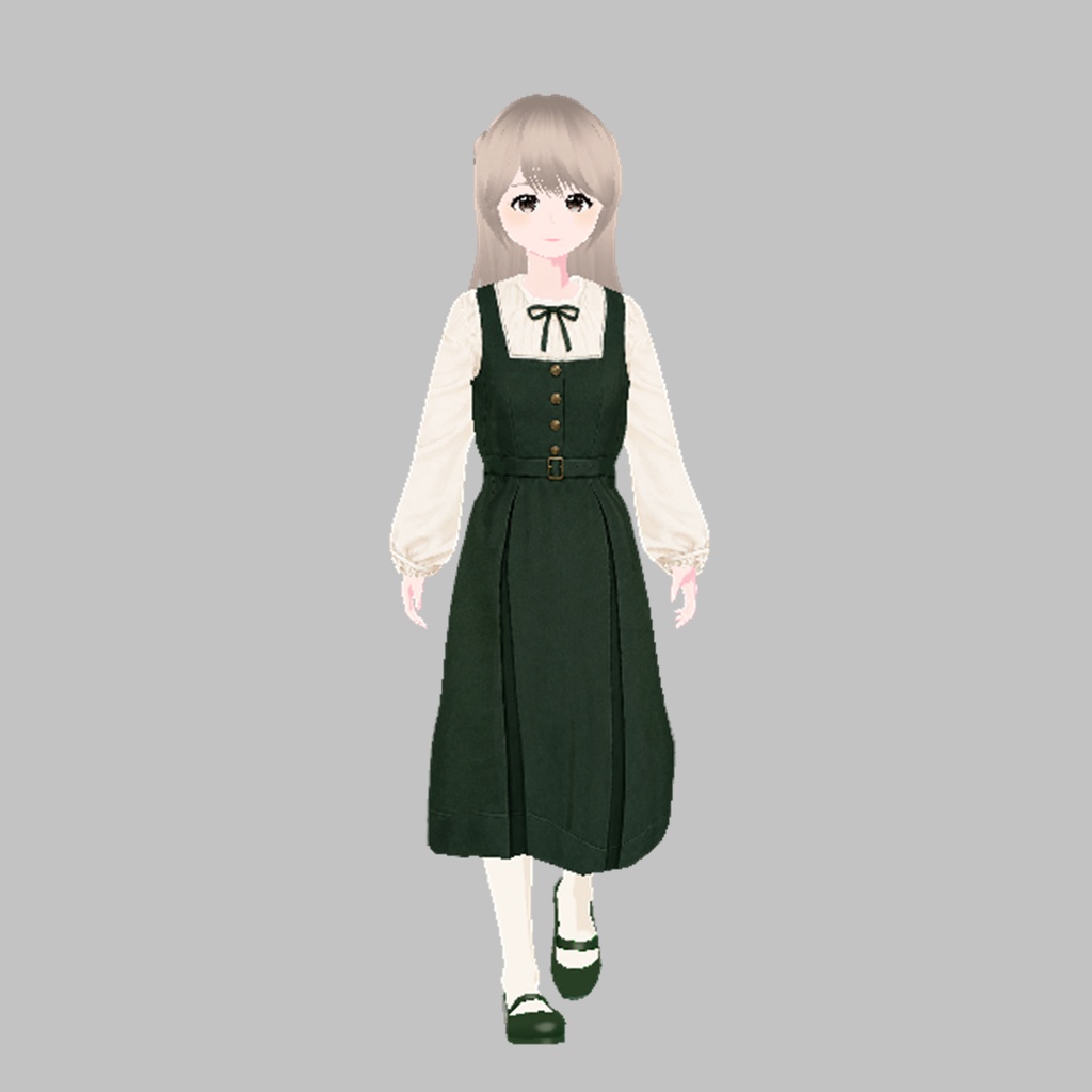 クラシカルジャンパーワンピ(深緑)|Classic Jumper Dress (Deep Green)