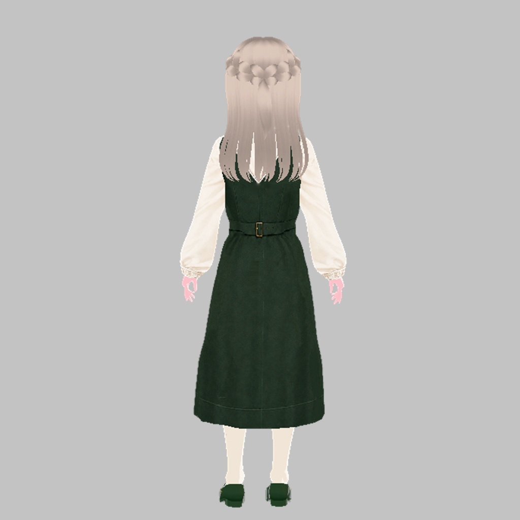 クラシカルジャンパーワンピ(深緑)|Classic Jumper Dress (Deep Green)