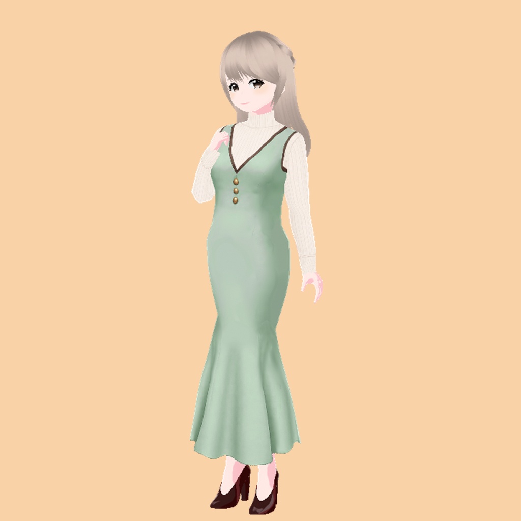 マーメイドワンピ(ミント)|Mermaid Dress (Mint)