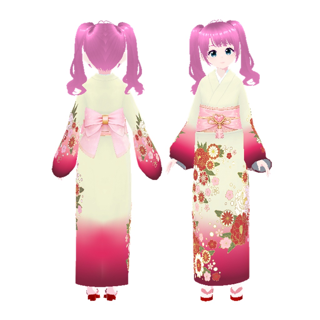 着物(牡丹ロマンティック)|Kimono (Romantic Peony)