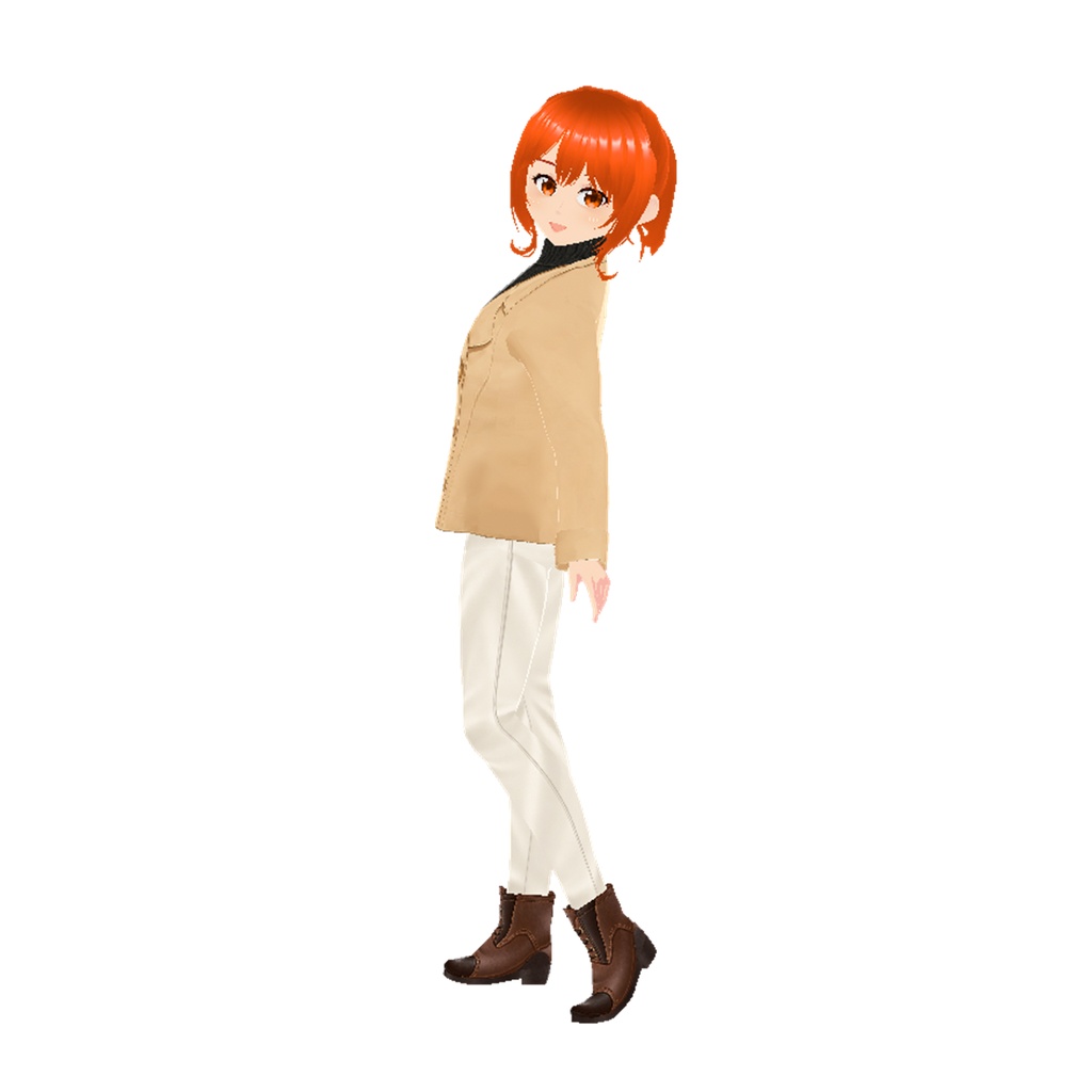 トレンチパンツ(ベージュ)|Trench-Style Pants Outfit (Beige)【VRoid衣装】