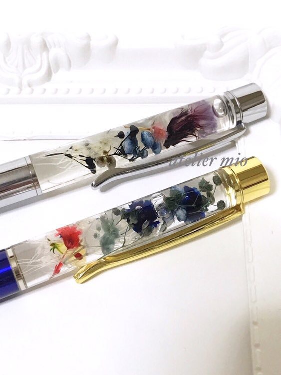 固形オイルのハーバリウムボールペン【刀剣乱舞】