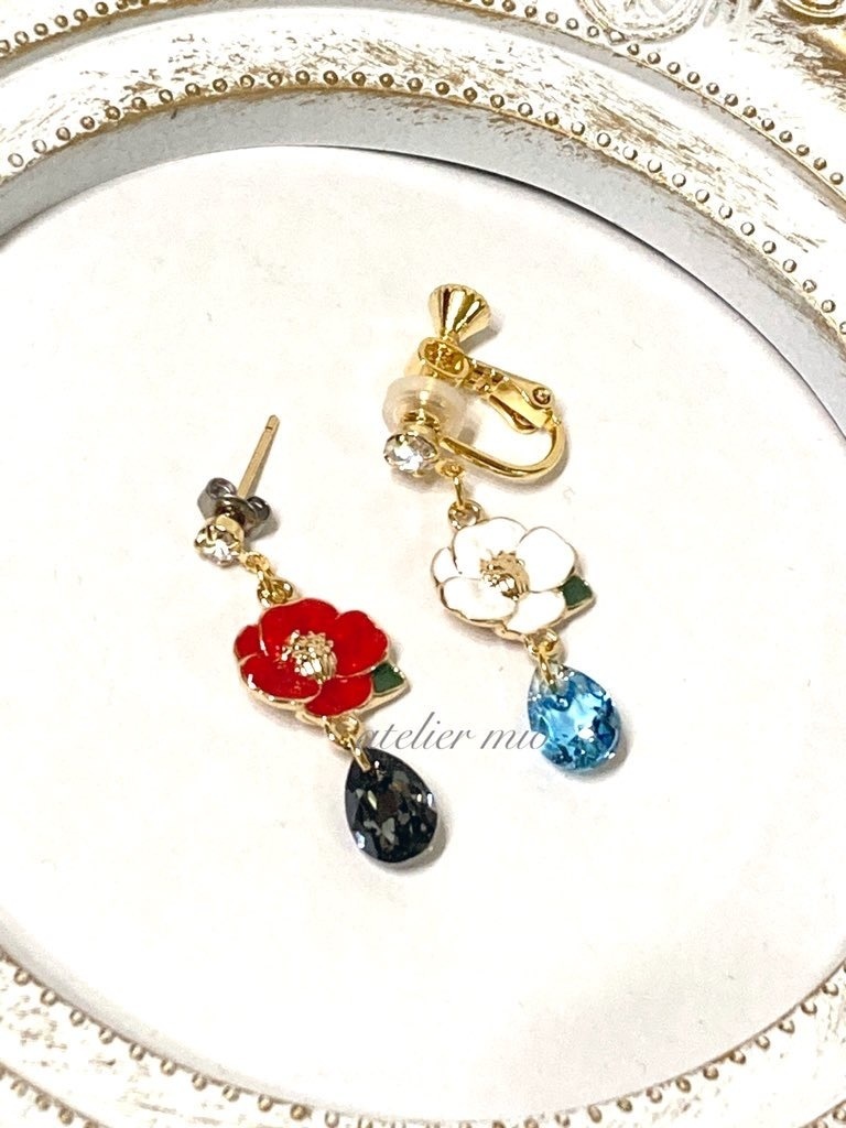 沖田組軽装イメージ 椿の耳飾りと首飾り【刀剣乱舞】