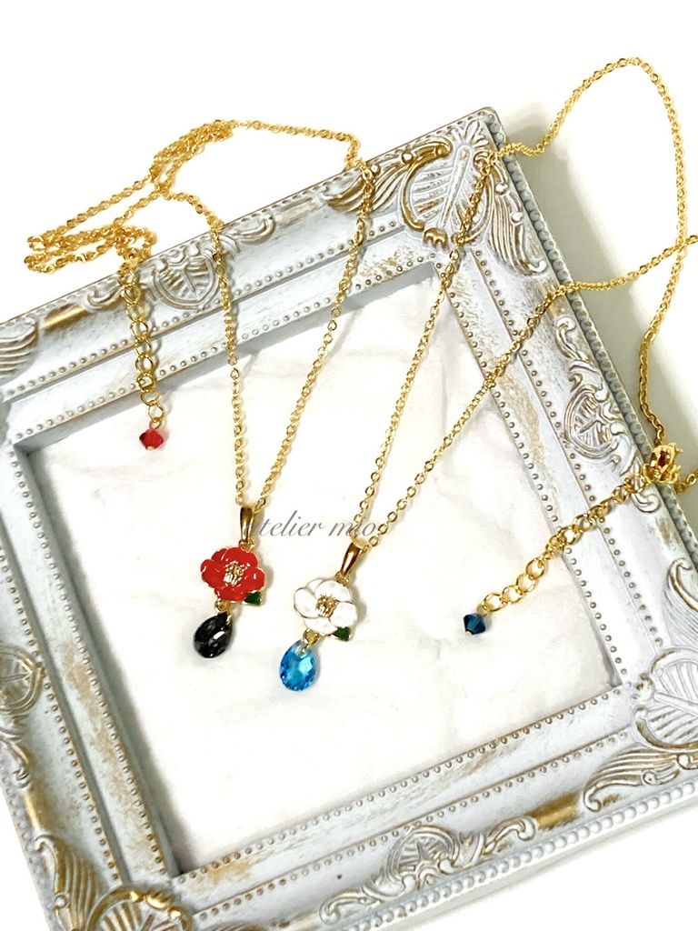 沖田組軽装イメージ 椿の耳飾りと首飾り【刀剣乱舞】