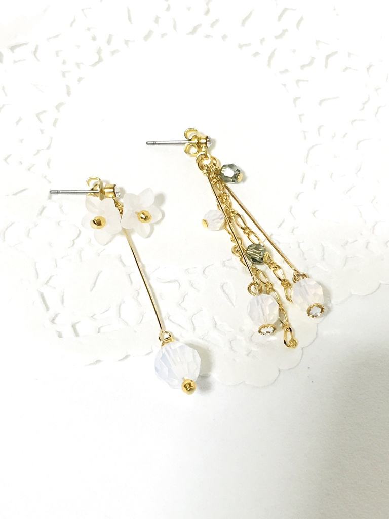 白花耳飾り/首飾り【刀剣乱舞】