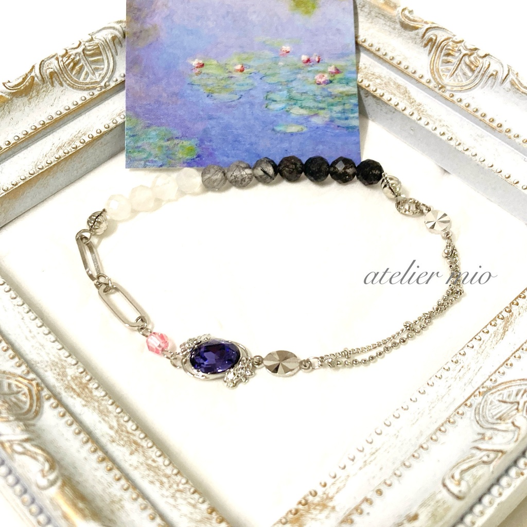 天然石とチェーンのブレスレット【刀剣乱舞】