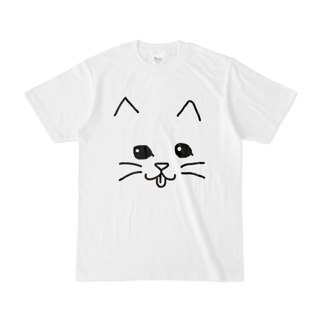 シンプル ねこ Tシャツ ホワイト