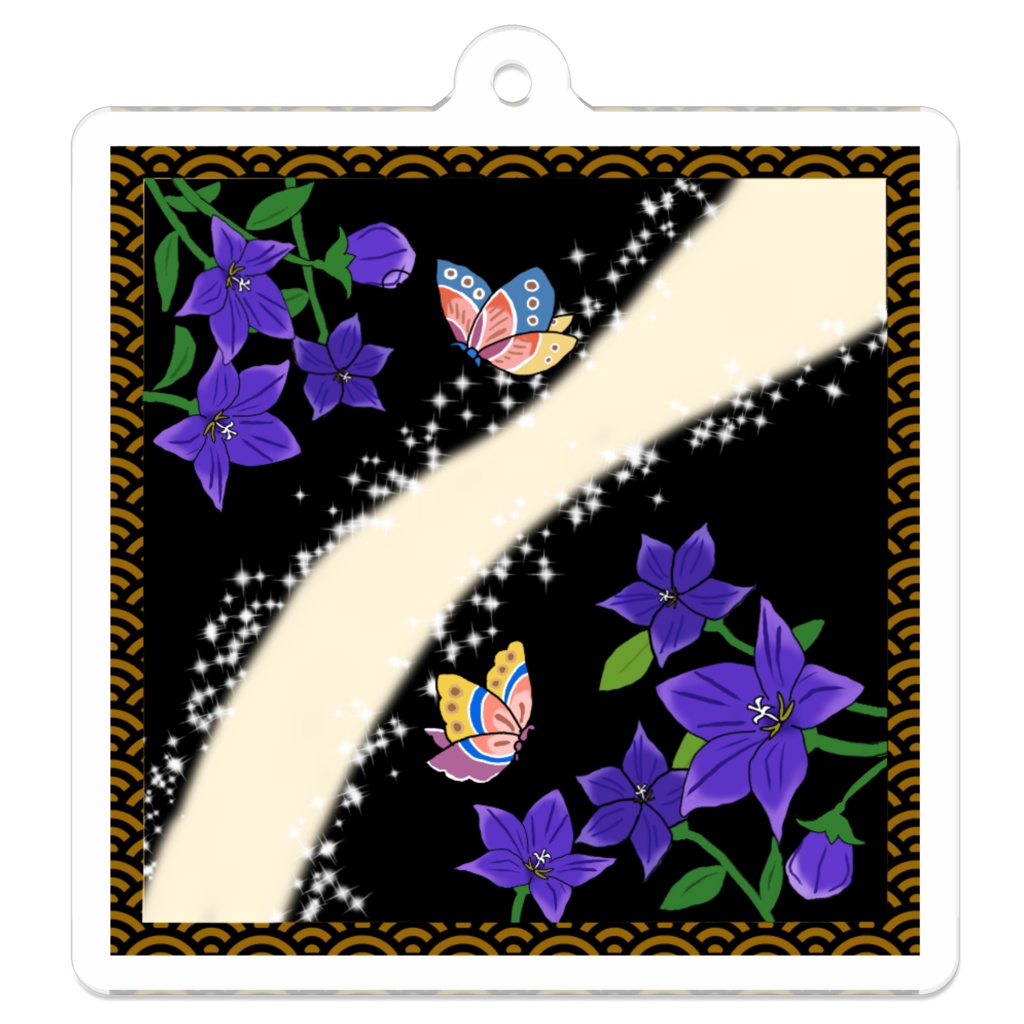 桔梗 和柄 アクリルキーホルダー