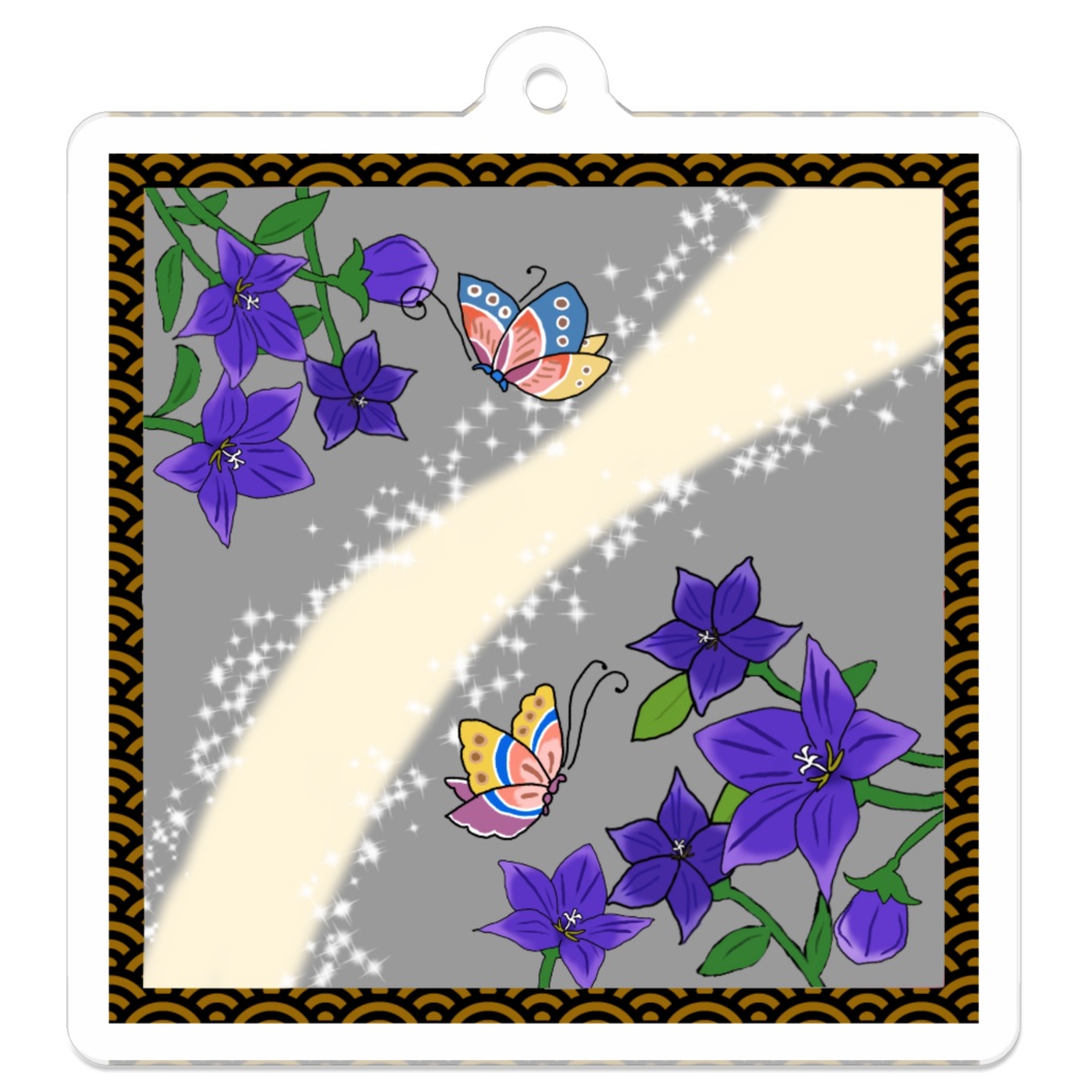 桔梗 和柄 アクリルキーホルダー