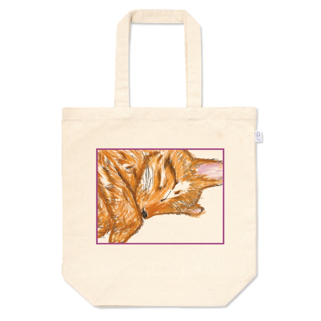 ねむねむねこ 1 紫縁 トートバック M