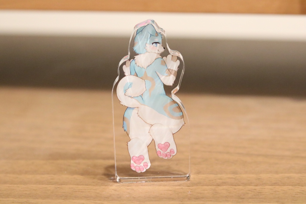 【アクリルブロック】尻尾と背中のあいすくん