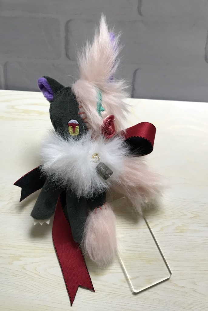 うキャットちゃん(ダークグレーピンク長毛)