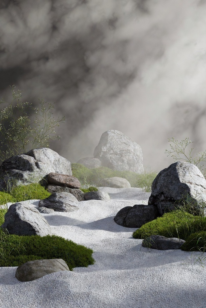 禅風ミニマリストデジタルアートパック9枚(AI生成) Zen-style minimalist digital watch AI