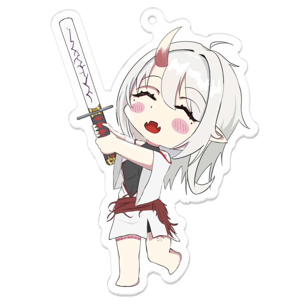 鬼かわ『わーい!』アクリルキーホルダー