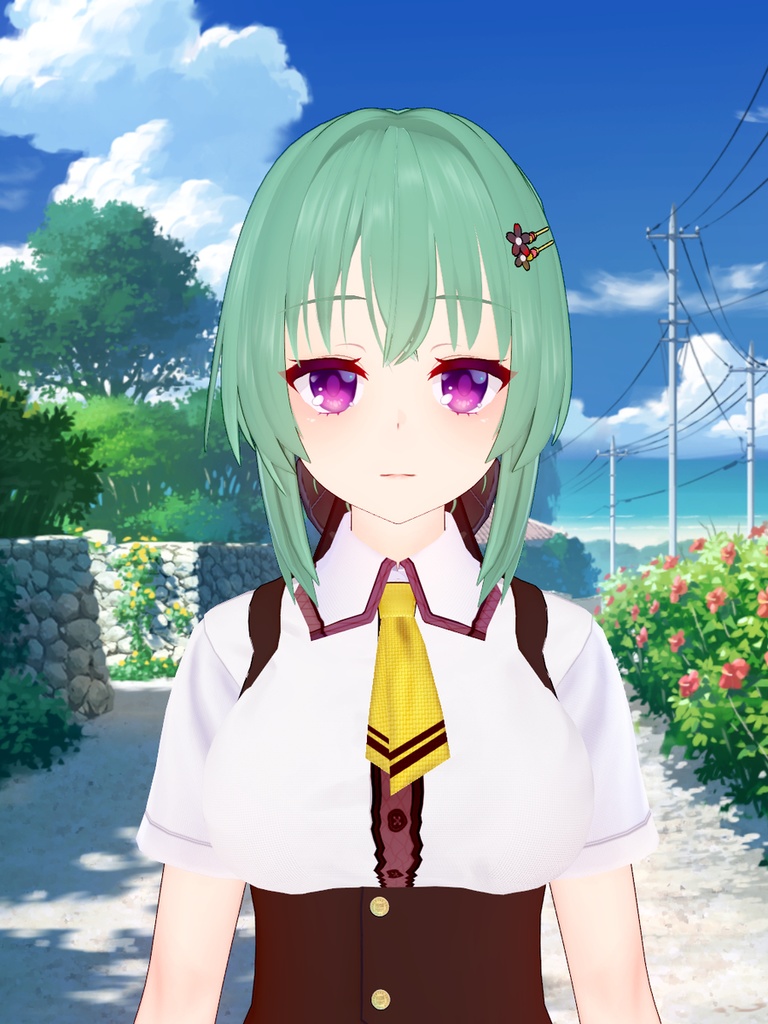 緑髪