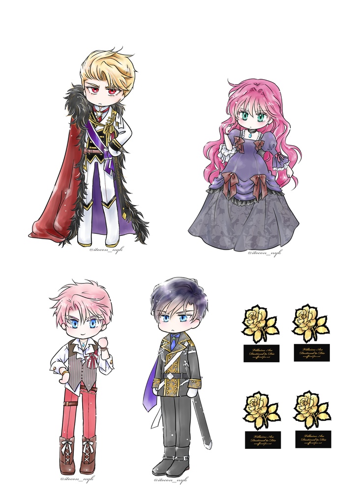悪エンミニキャラしおりA4
