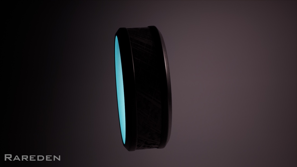 Meteorite Glow stone Ring