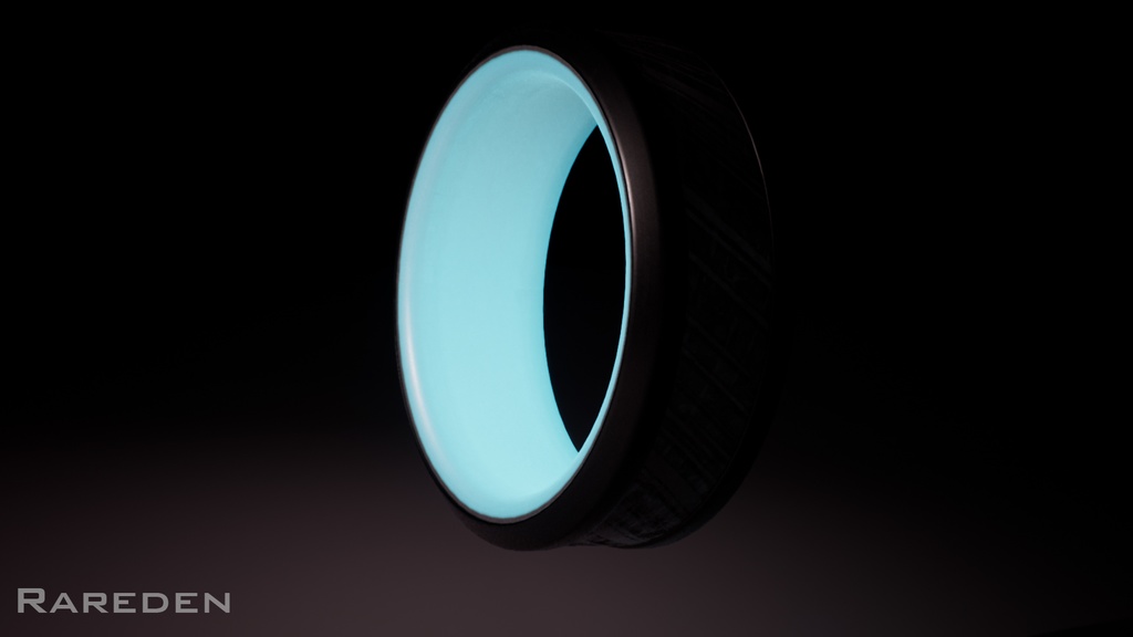 Meteorite Glow stone Ring